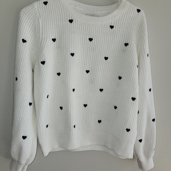 Lucky Brand embroidered heart long sleeve sweater - Picture 1 of 3